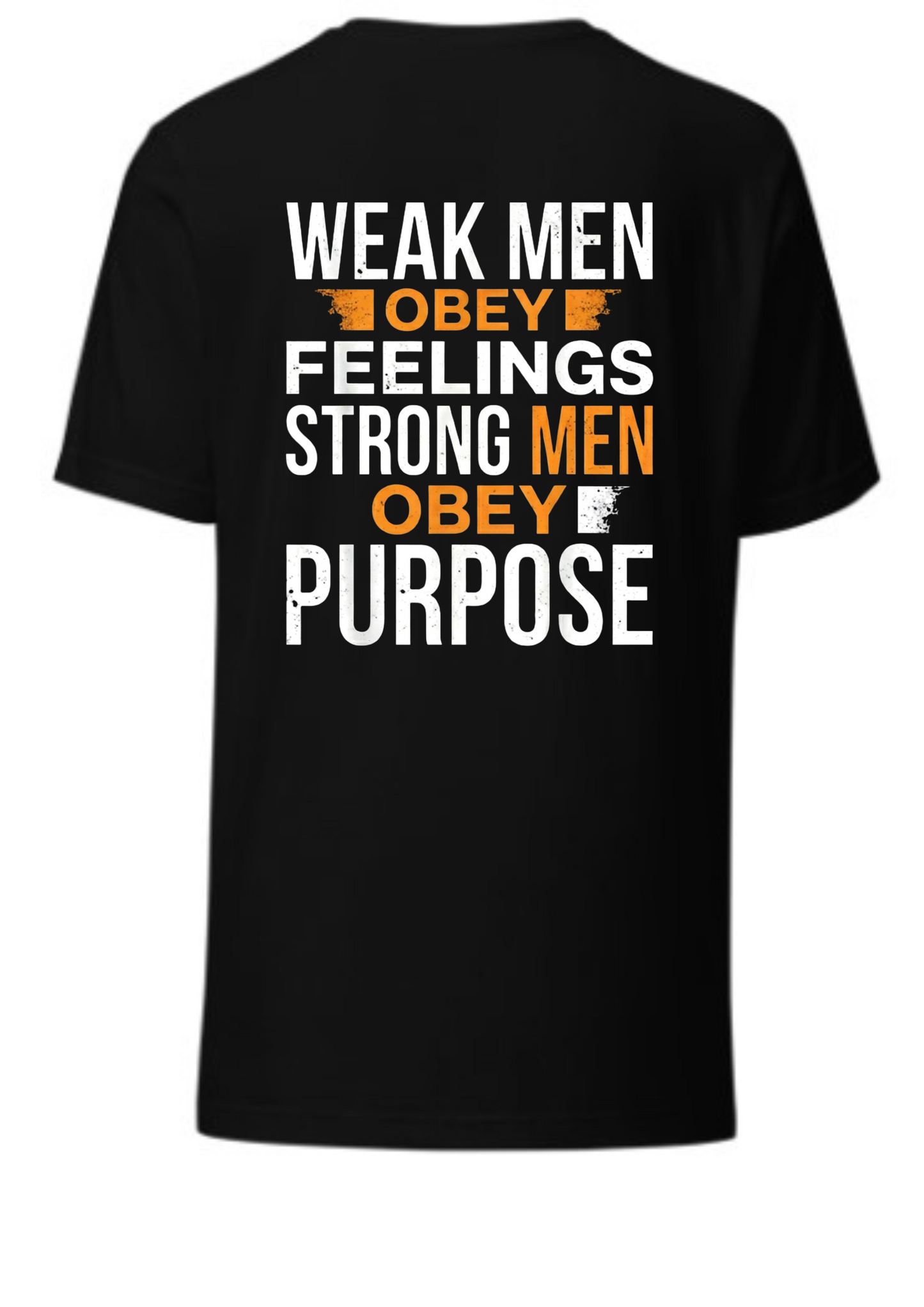 Strong Men Obey Purpose – Bold Motivational Tee