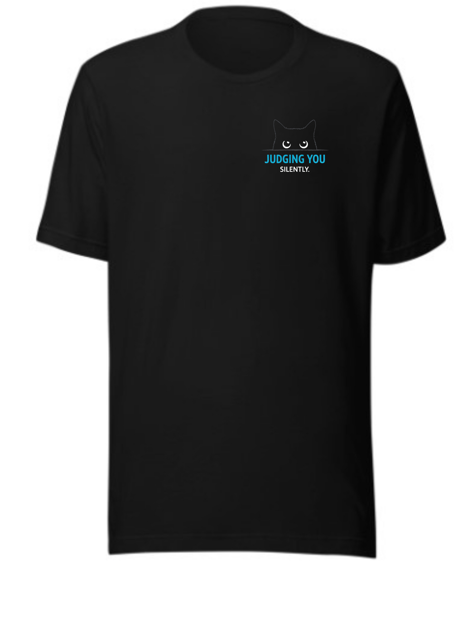 Judging You Silently – Funny Cat Graphic Tee