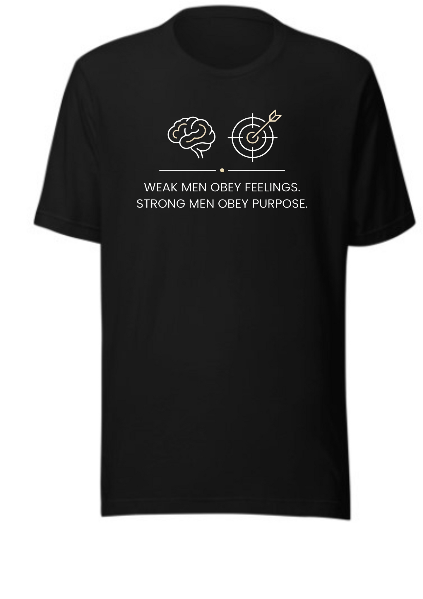 Strong Men Obey Purpose – Minimal Motivational Tee